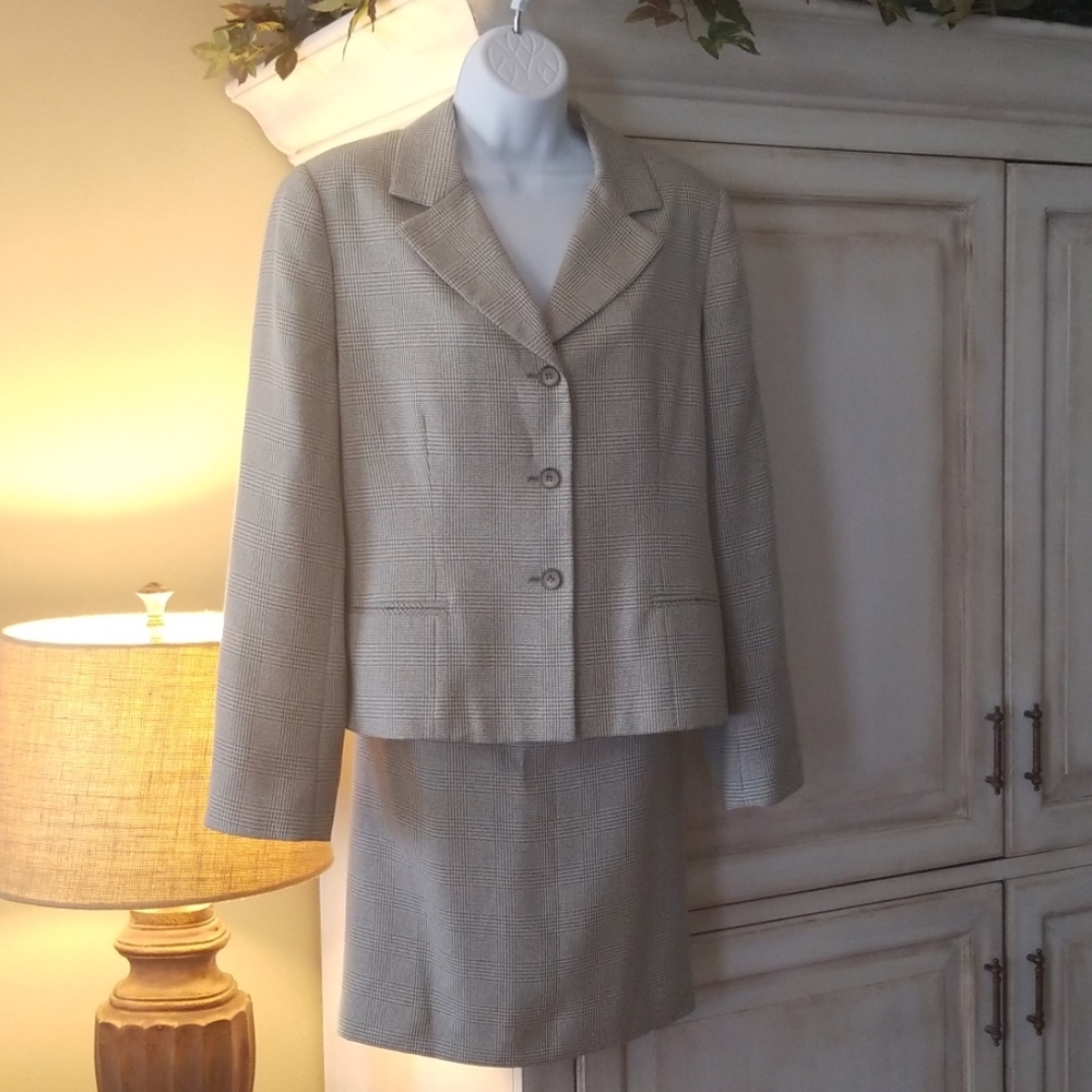 Ann Taylor Loft Plaid Suit